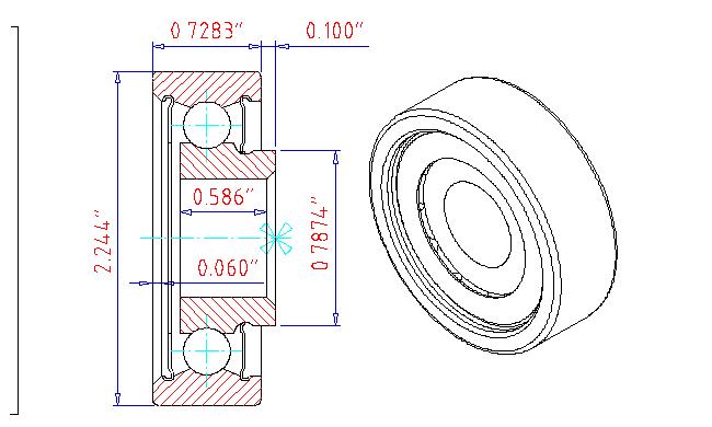 Mast guide clearance bearing