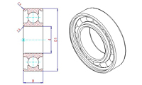 200-S Series Single Row Radial Ball Bearings