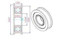 Speciality Bearings Mast Guide Bearings Type- Chain Sheave Type- 308-SZZ-4