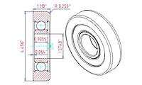 Speciality Bearings Mast Guide Bearings Type- 308-SZZ-6