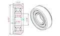 Speciality Bearings Mast Guide Bearings Type- 208-SZZ-15